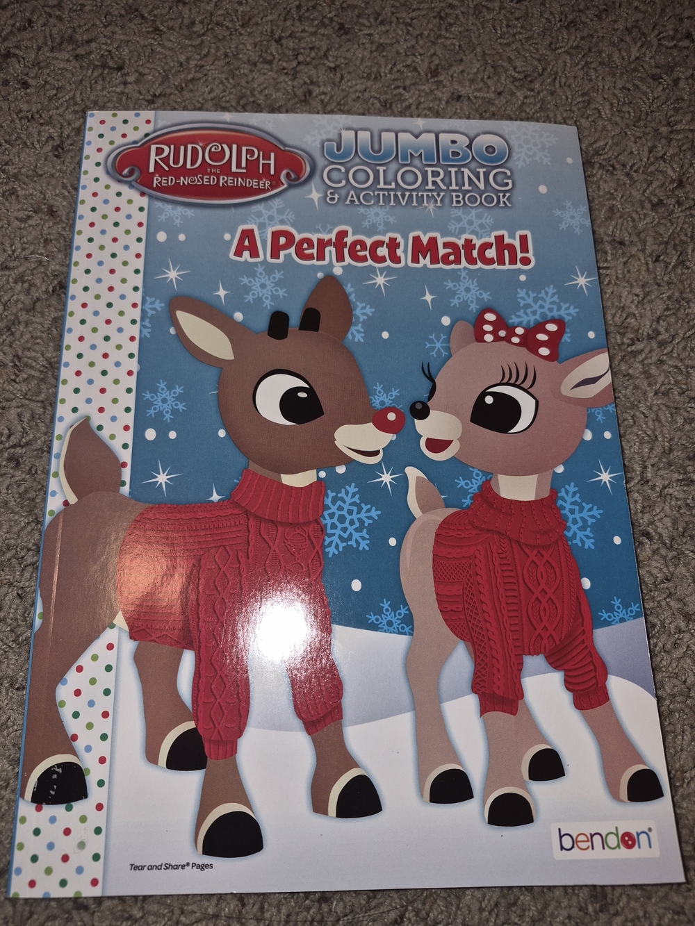 Rudolph Jumbo Coloring & Activity Book - Red Reindeer Sweaters